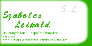 szabolcs leipold business card